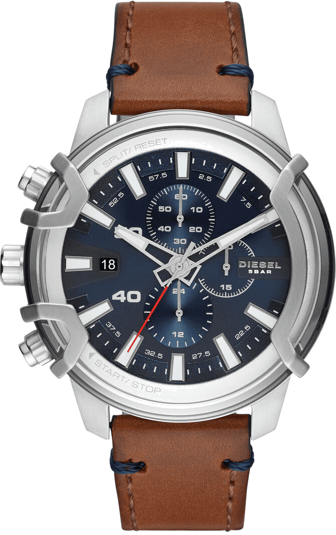 Montre Homme Diesel Griffed DZ4518 bracelet cuir marron