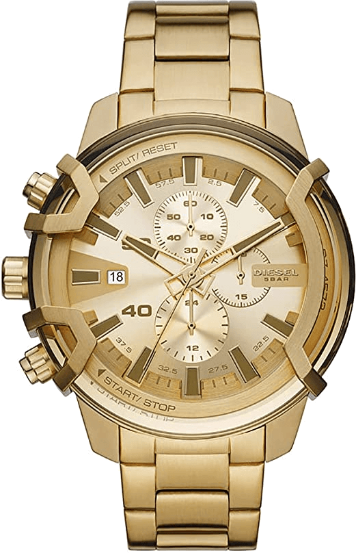 Montre Homme Diesel Griffed DZ4573 en acier doré jaune