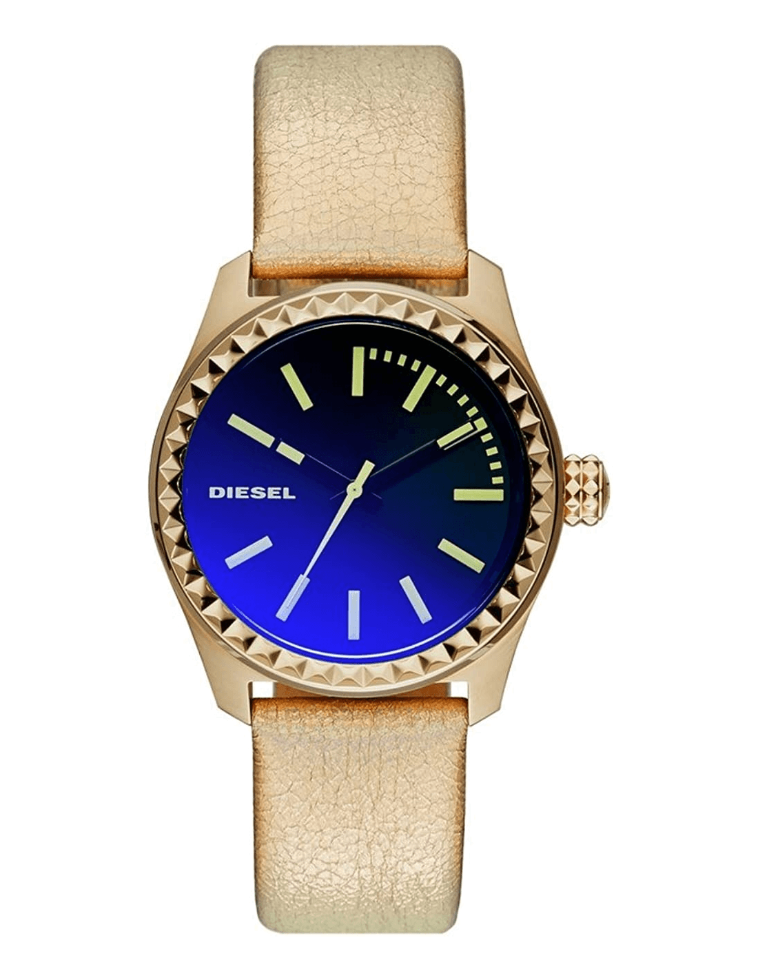 Montre Femme Diesel DZ5460 Bracelet en Cuir Jaune et Boîtier Carré