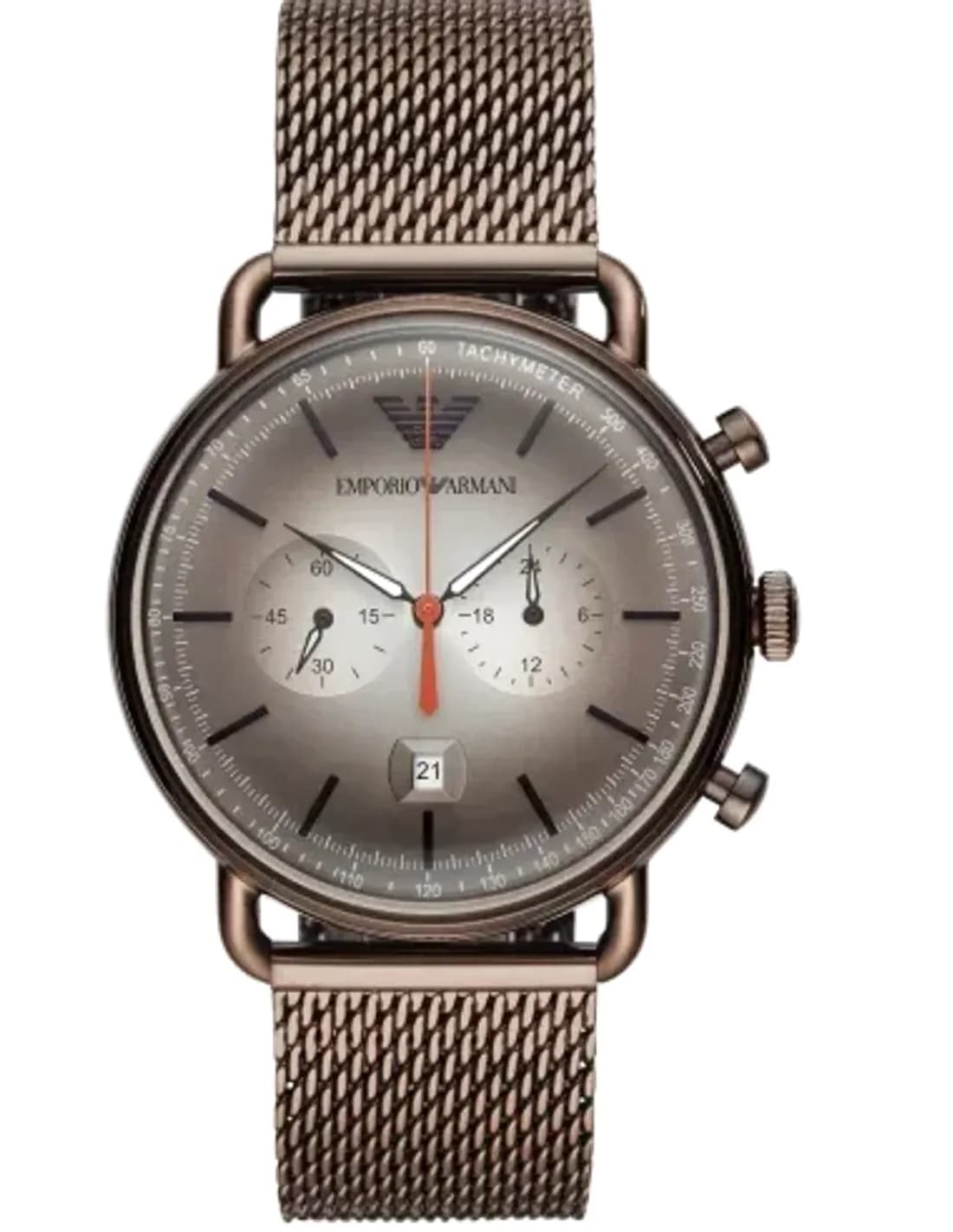 Montre Emporio Armani AR11169 Chronographe avec Bracelet en Maille Milanaise