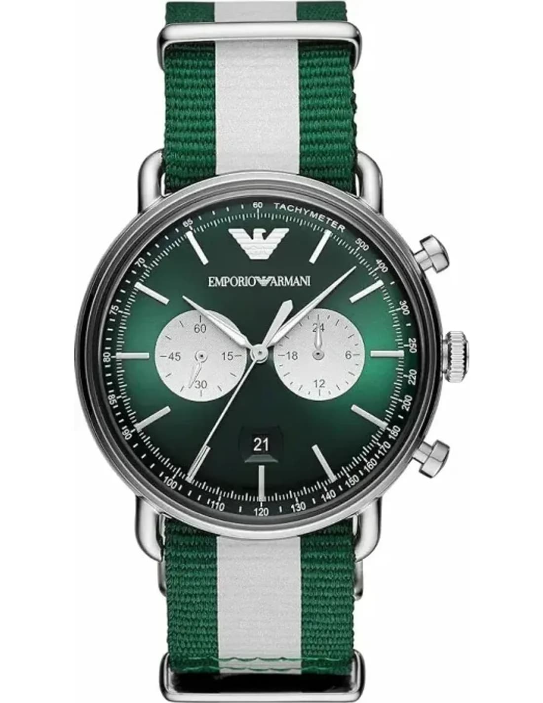 Montre Homme Emporio Armani Aviator AR11221 cadran vert