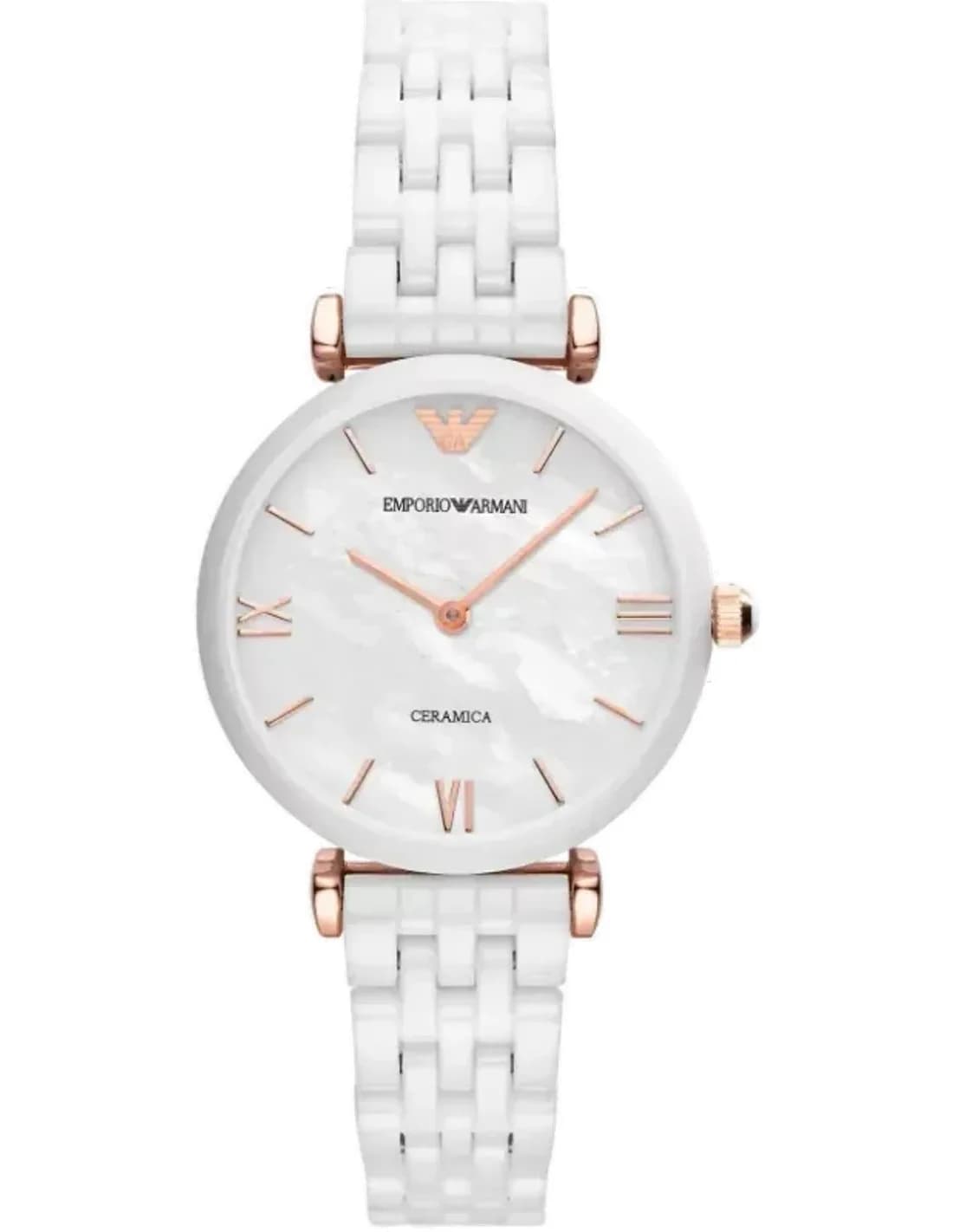 Montre Emporio Armani Ceramica AR1486 Bracelet blanc en céramique high-tech