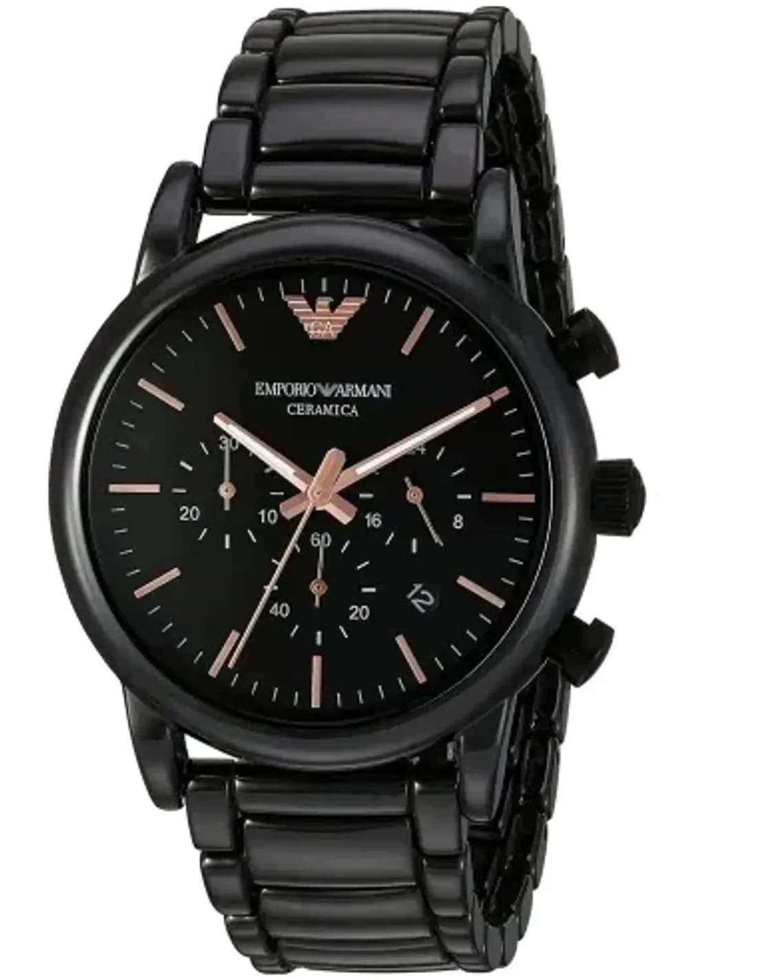 Montre Emporio Armani Luigi AR1509 Chronographe en céramique noire