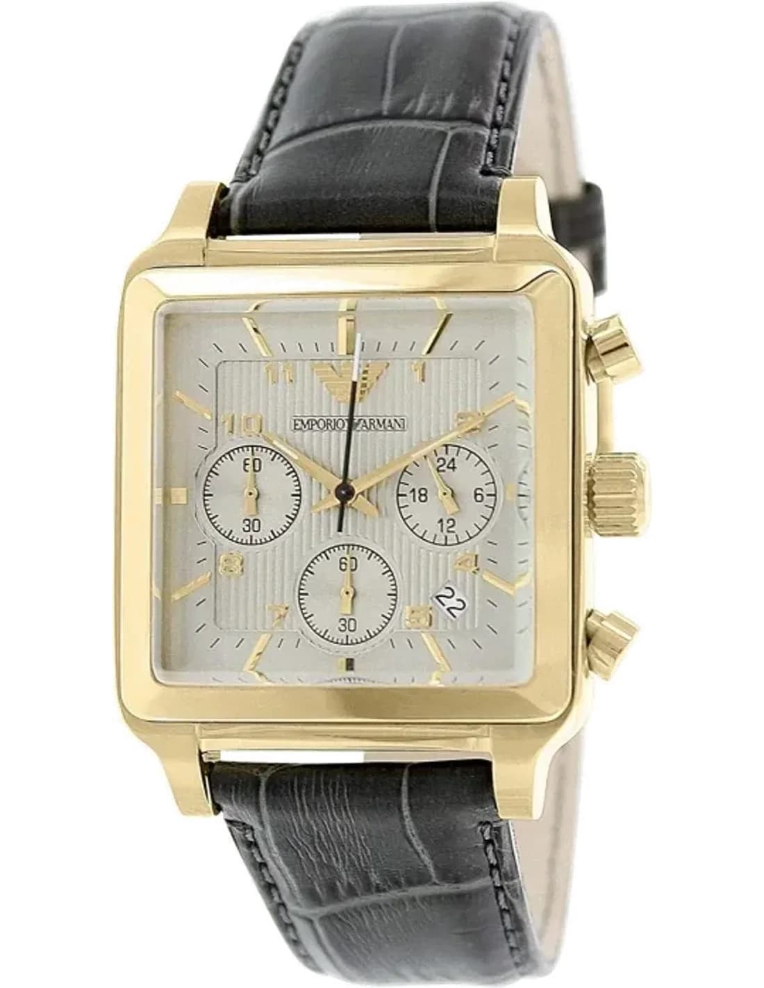 Montre Homme Emporio Armani Classic AR1625 Boîtier carré et doré en acier