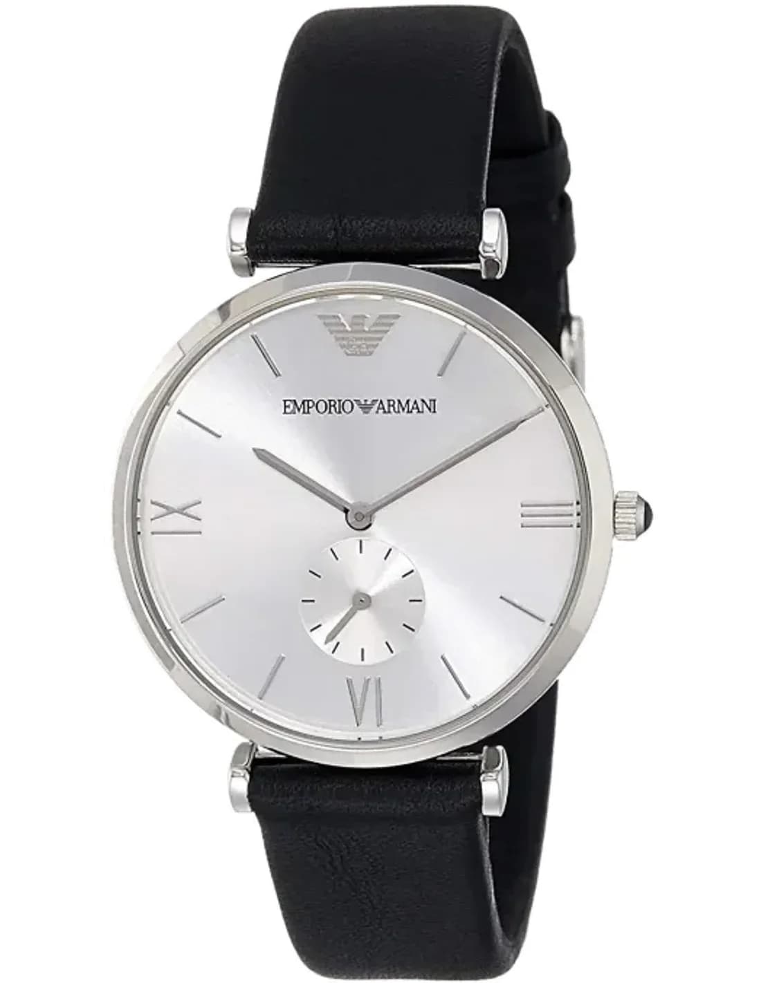 Montre Homme Emporio Armani New Retro AR1674 bracelet en cuir noir