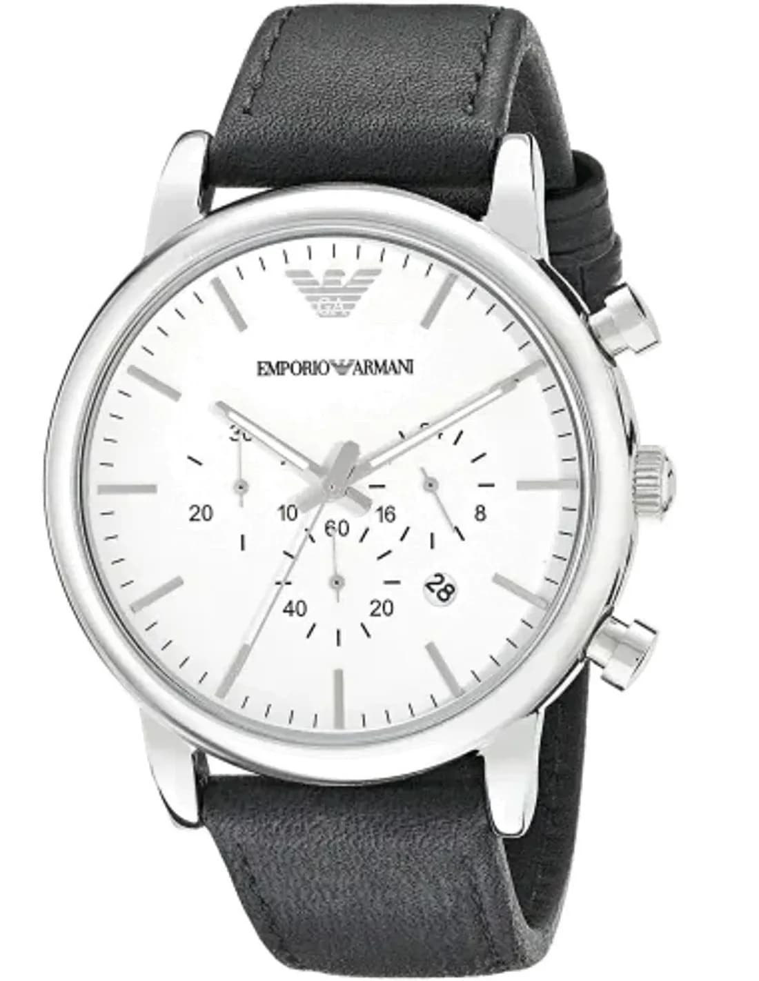 Montre Homme Emporio Armani Classic AR1807 Chronomètre Cuir Noir