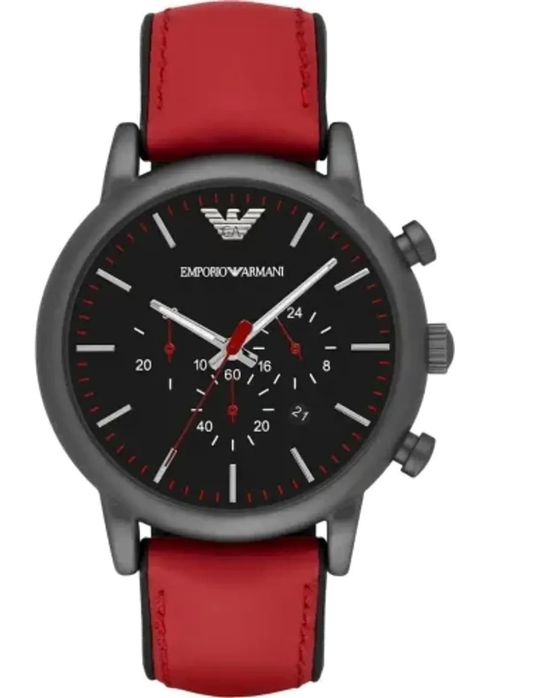 Montre Homme Emporio Armani Luigi AR1971 Rouge Bracelet en cuir