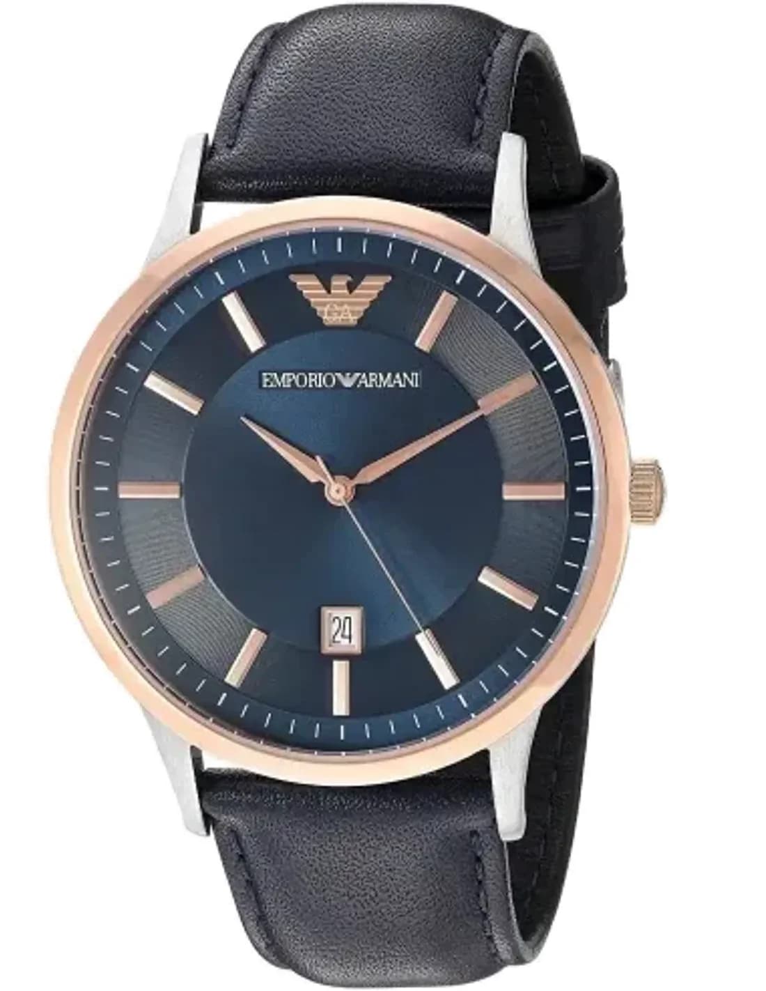 Montre Emporio Armani Renato AR2506 Bracelet cuir bleu