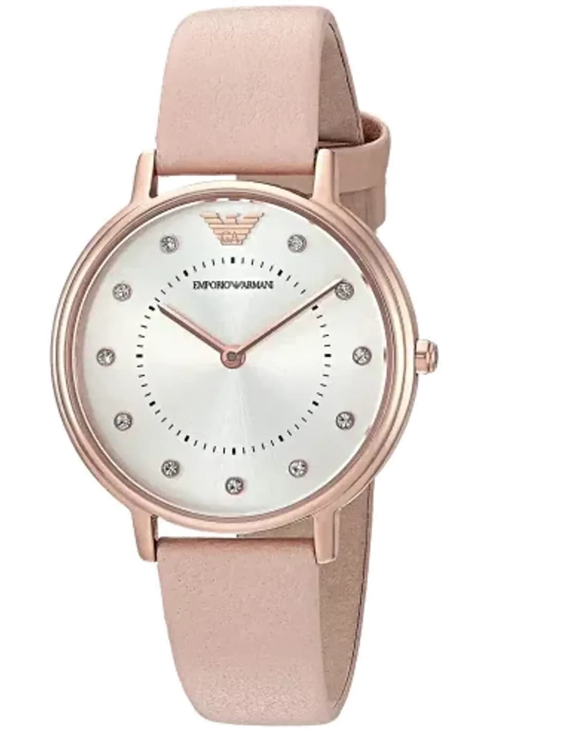 Montre Emporio Armani AR2510 Boîtier Or Rose et Cuir Nude