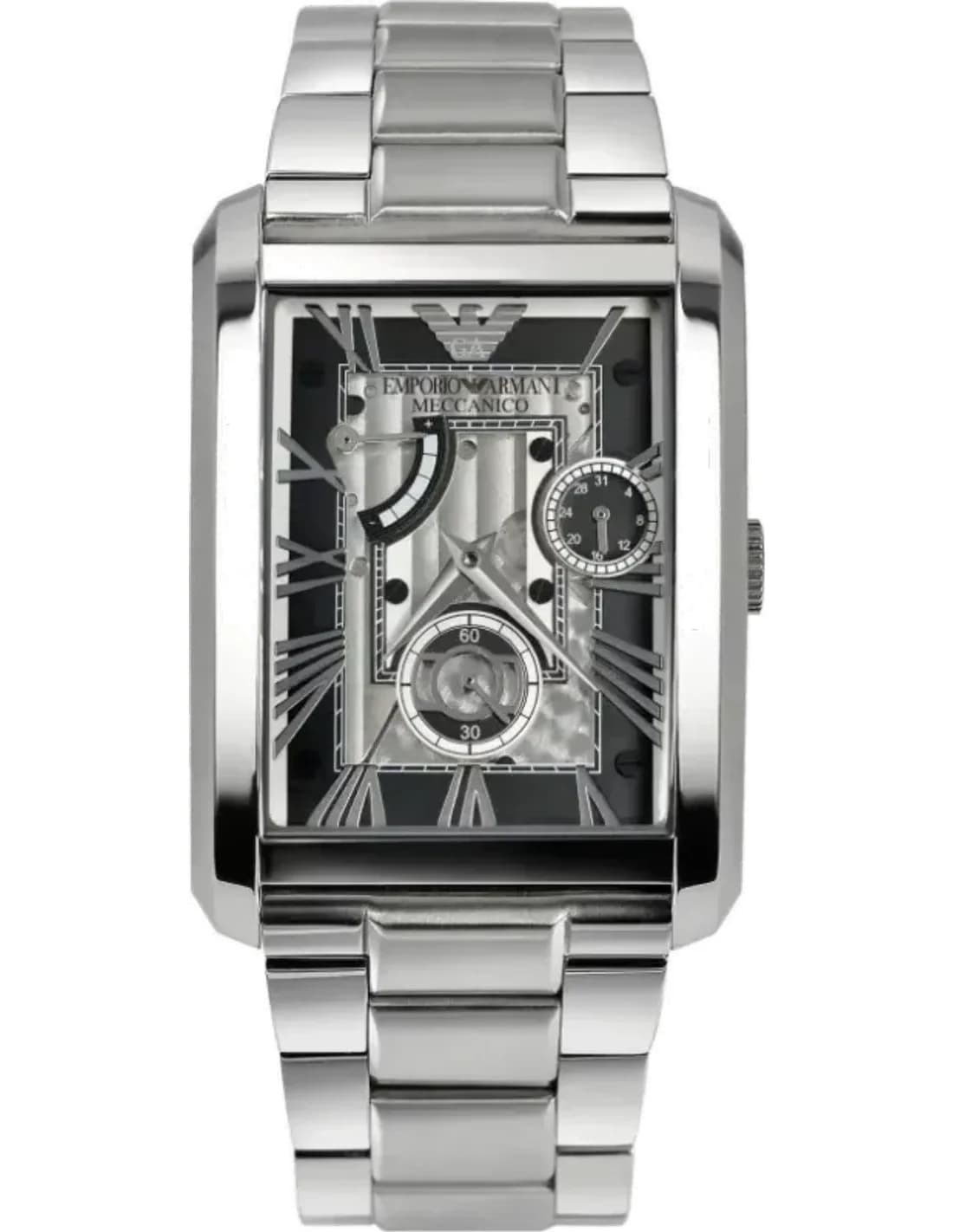 Montre Homme Emporio Armani Meccanico AR4246 Boîtier carré en acier