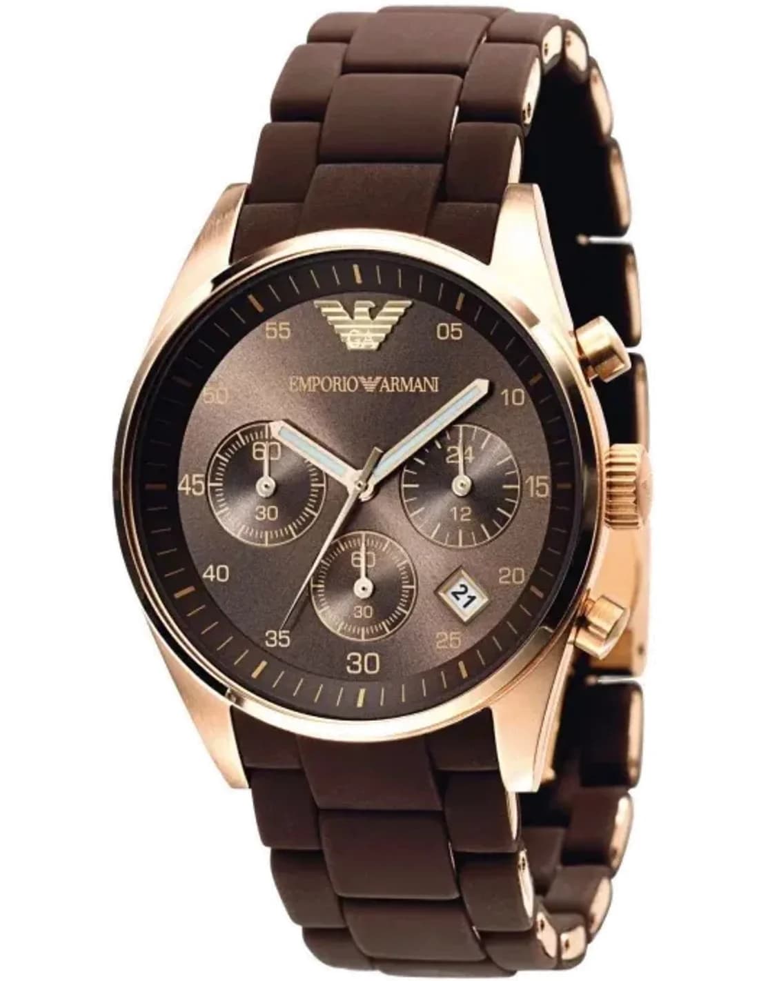 Montre Emporio Armani AR5891 Bracelet Silicone Chocolat