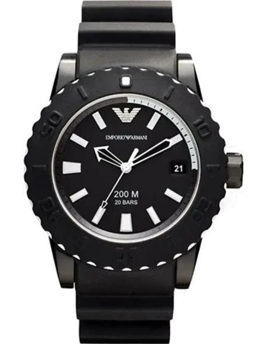 Montre Homme Emporio Armani Sportivo AR5965 Bracelet en caoutchouc noir