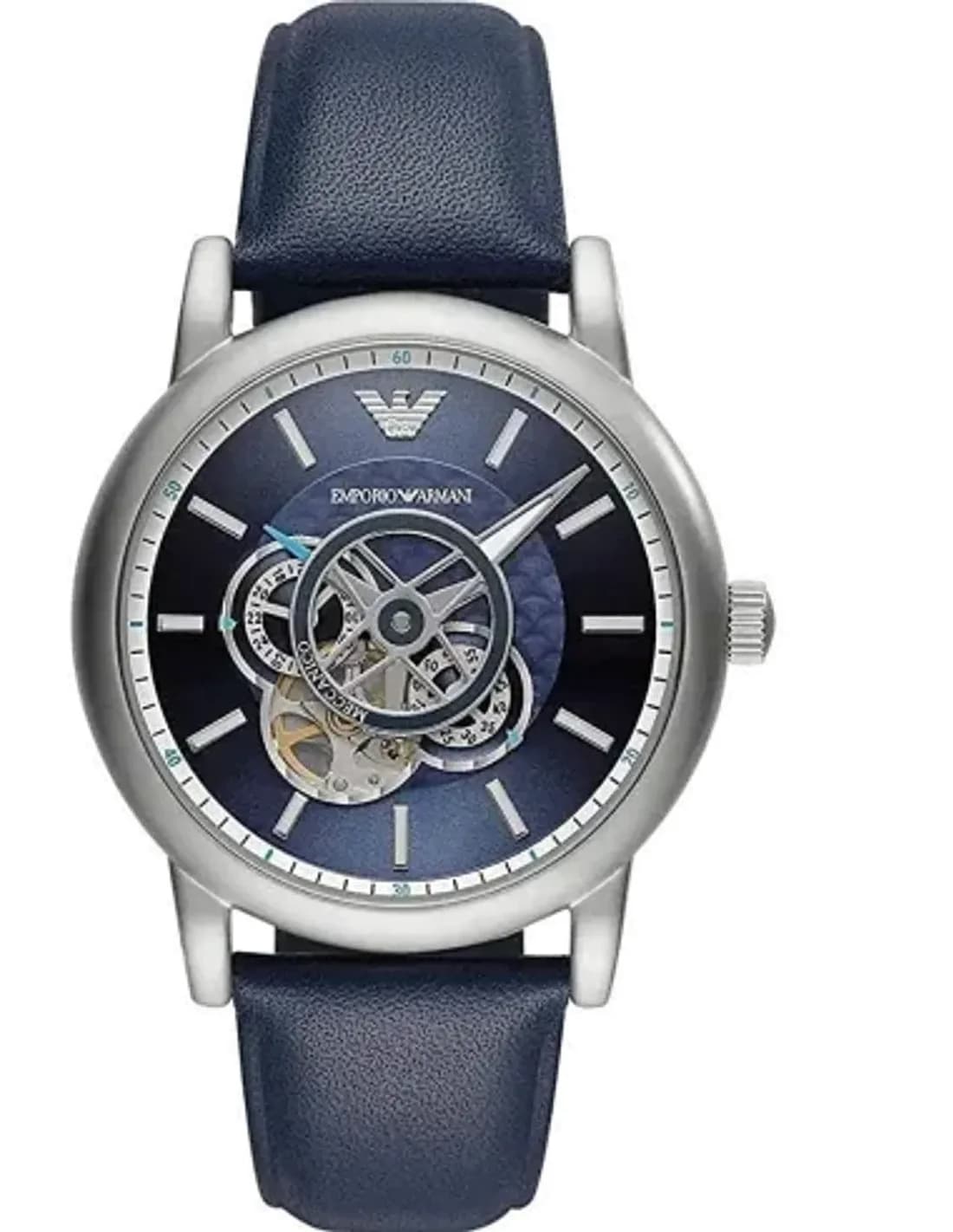Montre Homme Emporio Armani Meccanico AR60011 Cadran squelette bleu