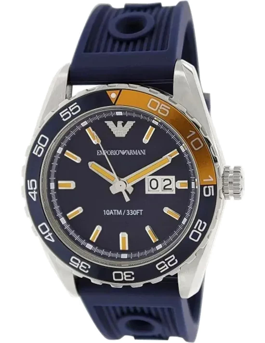 Montre Homme Emporio Armani Sportivo AR6045 Bracelet en silicone bleu
