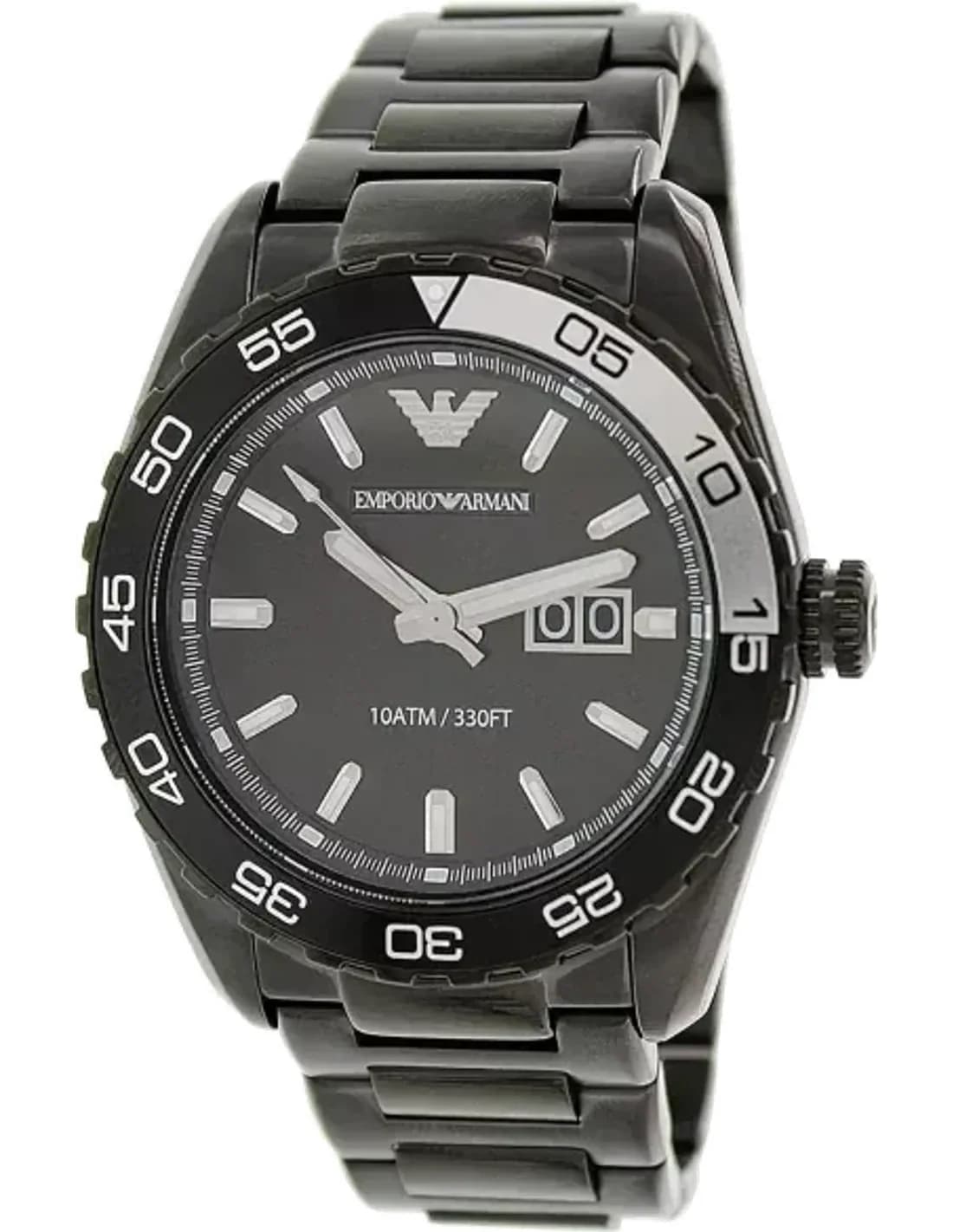 Montre Homme Emporio Armani Sportivo AR6049 bracelet en acier inoxydable noir