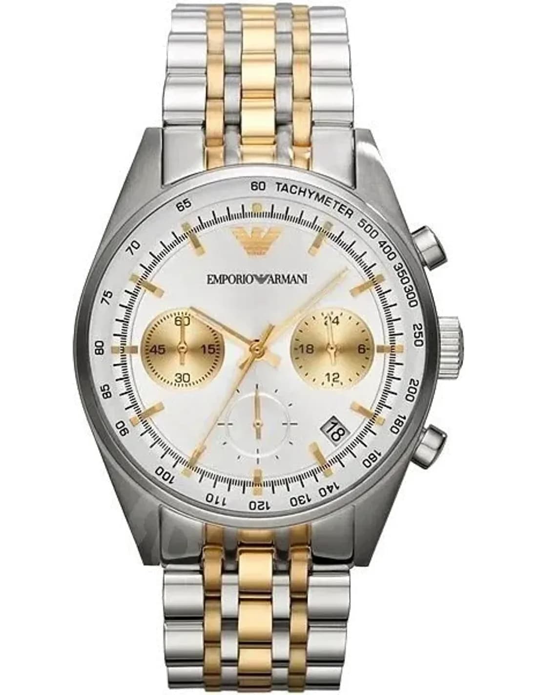 Montre Femme Emporio Armani Sportivo AR6117 Multifonction Bracelet en acier bicolore