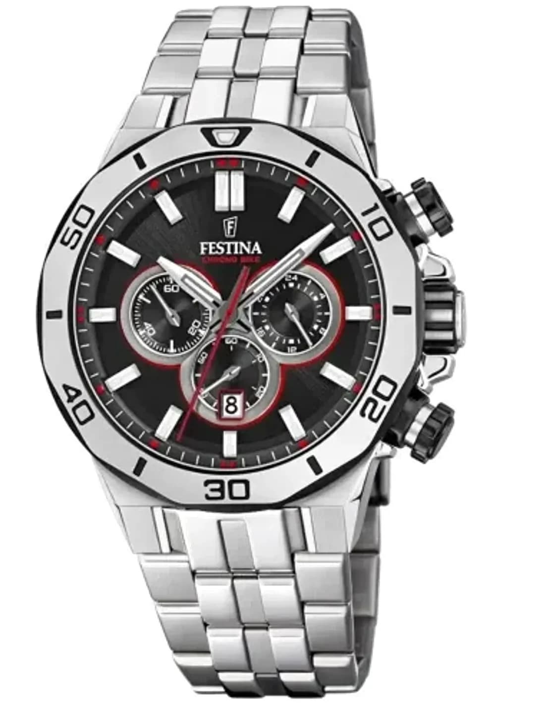 Montre Festina F20448/4 Chronographe en Acier avec Cadran Noir