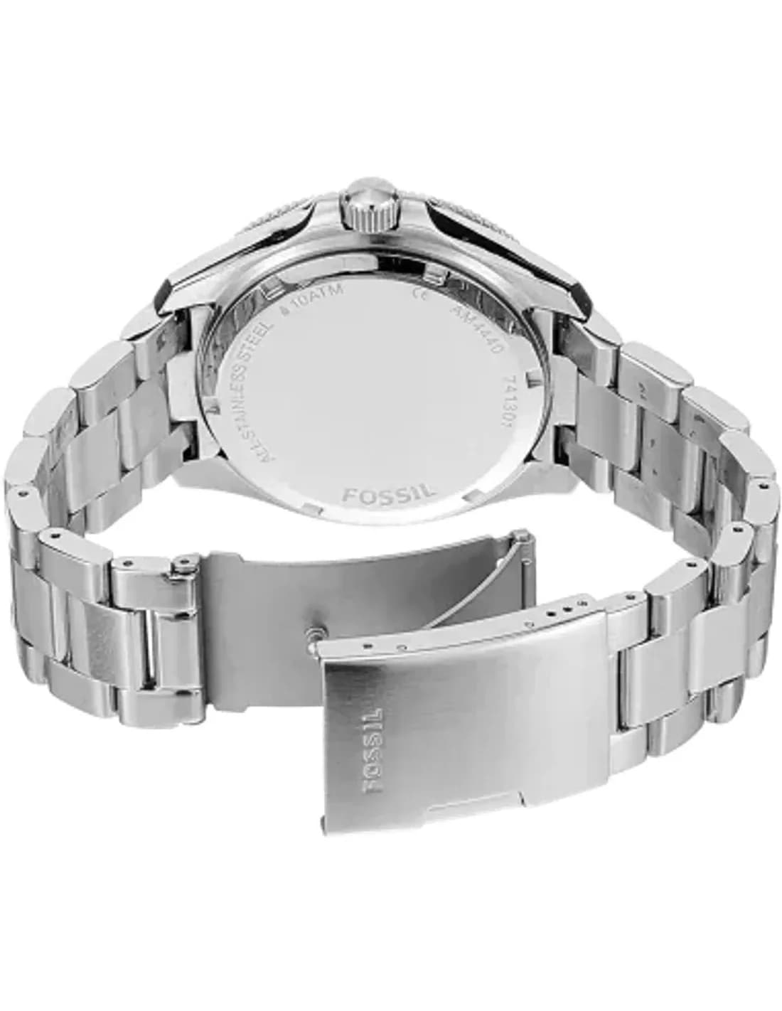 Montre Homme Fossil Retro Traveler AM4440 Cadran blanc avec lunette typée sport