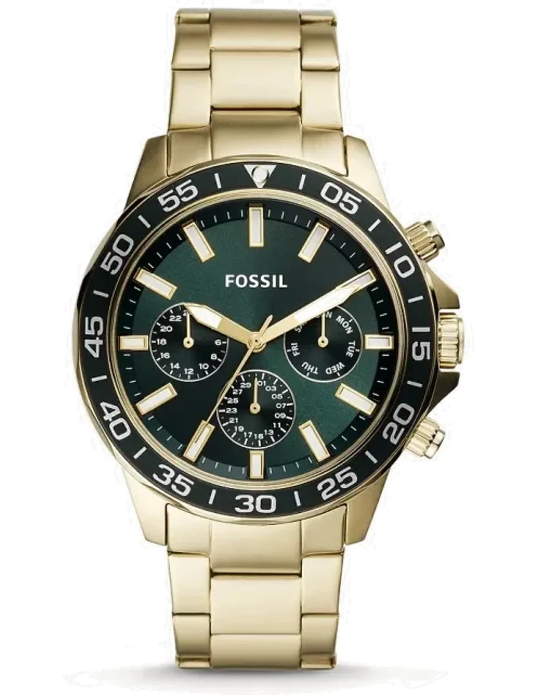 Montre Homme Fossil Bannon BQ2493 avec bracelet en acier inoxydable doré