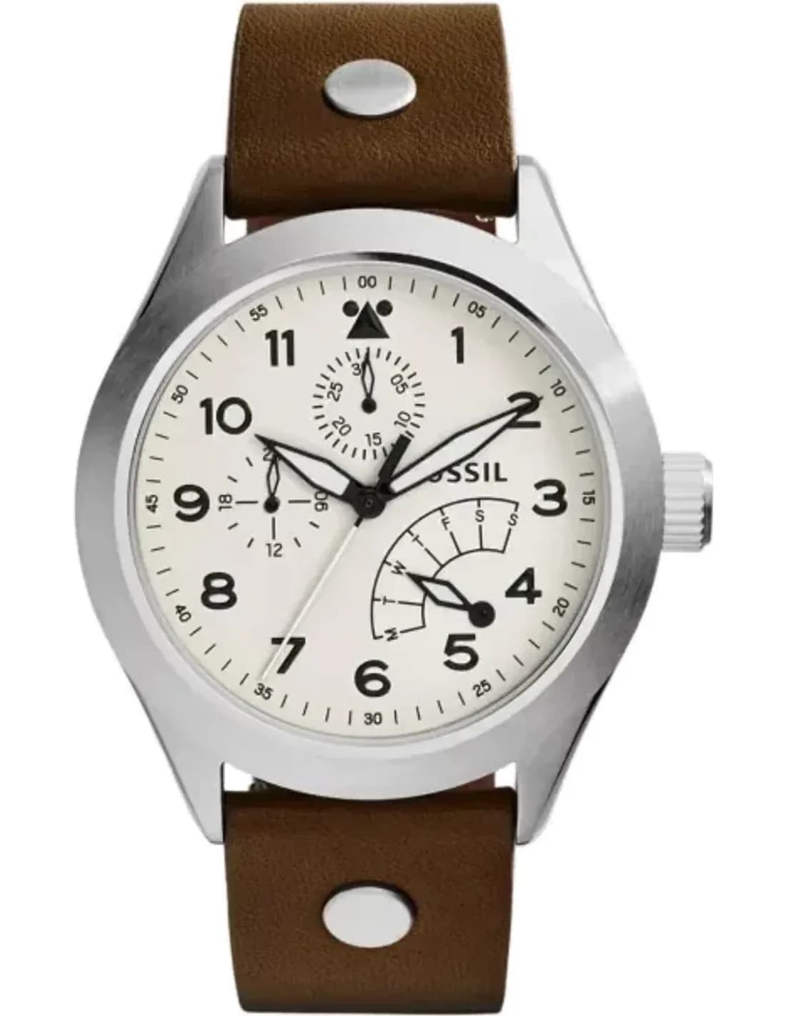 Montre Homme Fossil The Aeroflite CH2938 Bracelet brun en cuir