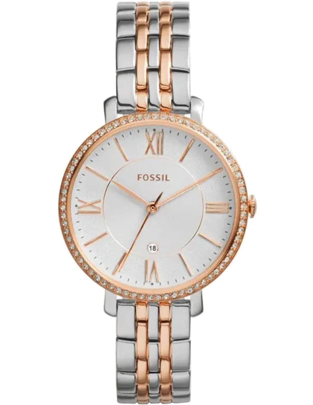 Montre femme Fossil Jacqueline ES3634 cadran blanc