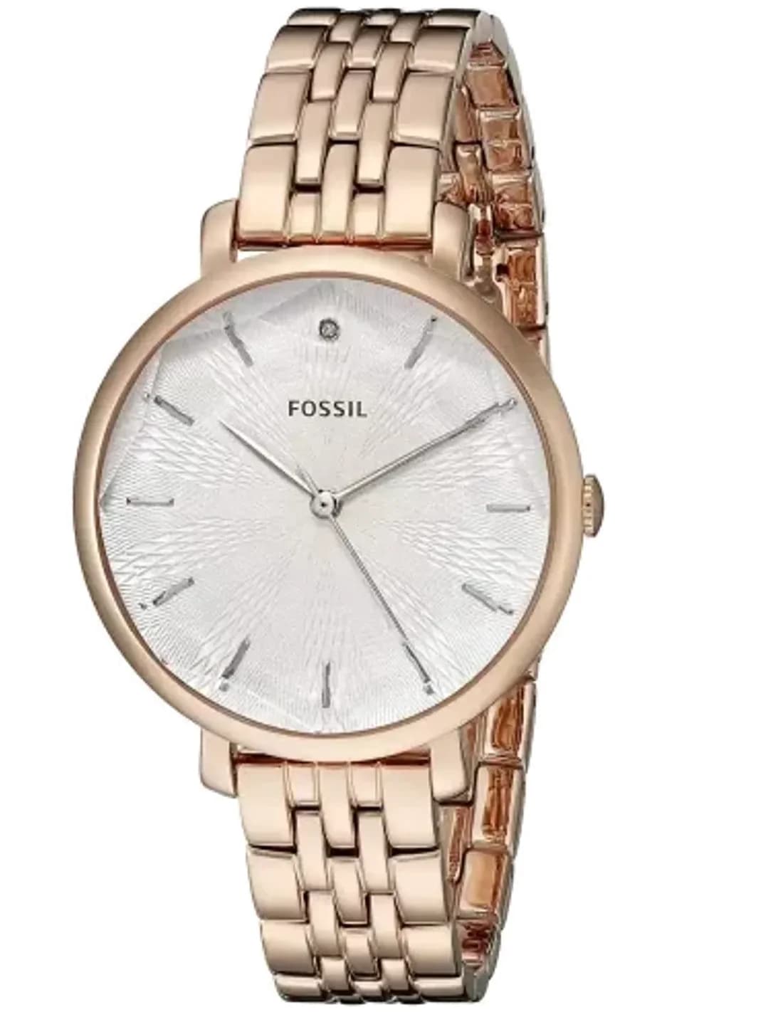 Montre Femme Fossil ES3860 Jacqueline Or Rose et Cuir