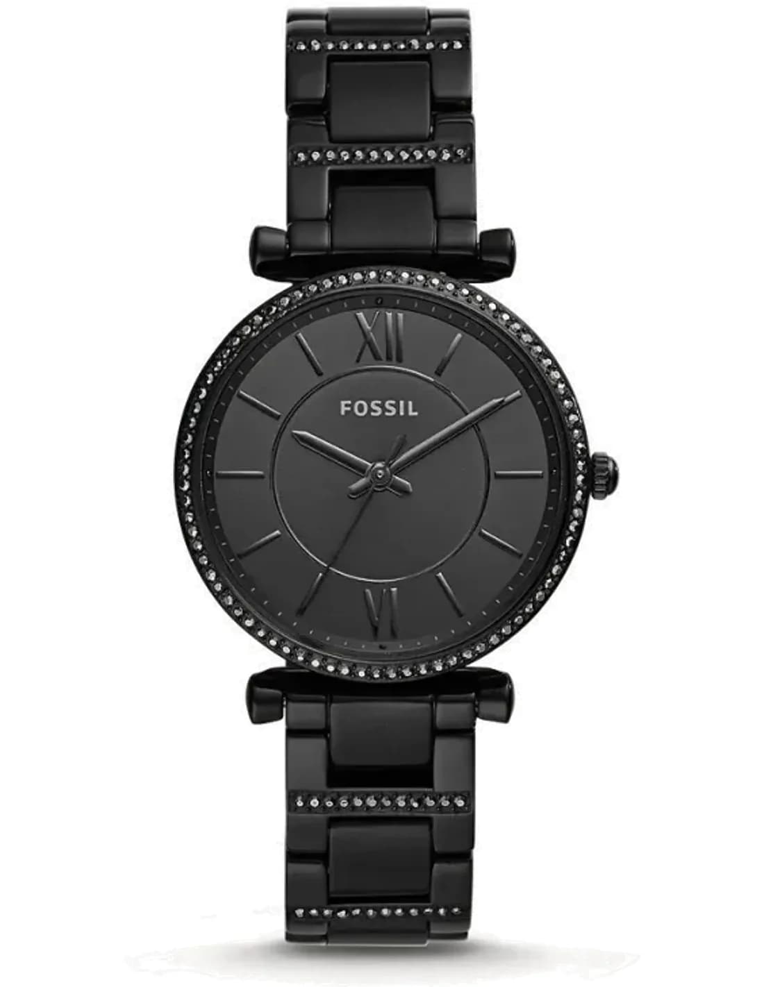 Montre femme Fossil Carlie ES4488 en acier inoxydable noir
