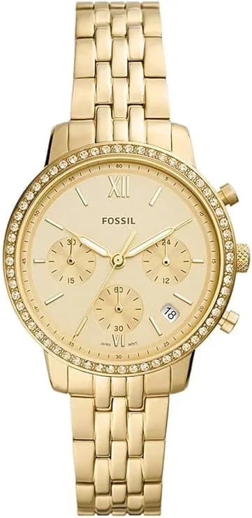 Montre Femme Fossil Neutra ES5219 cadran doré bracelet acier