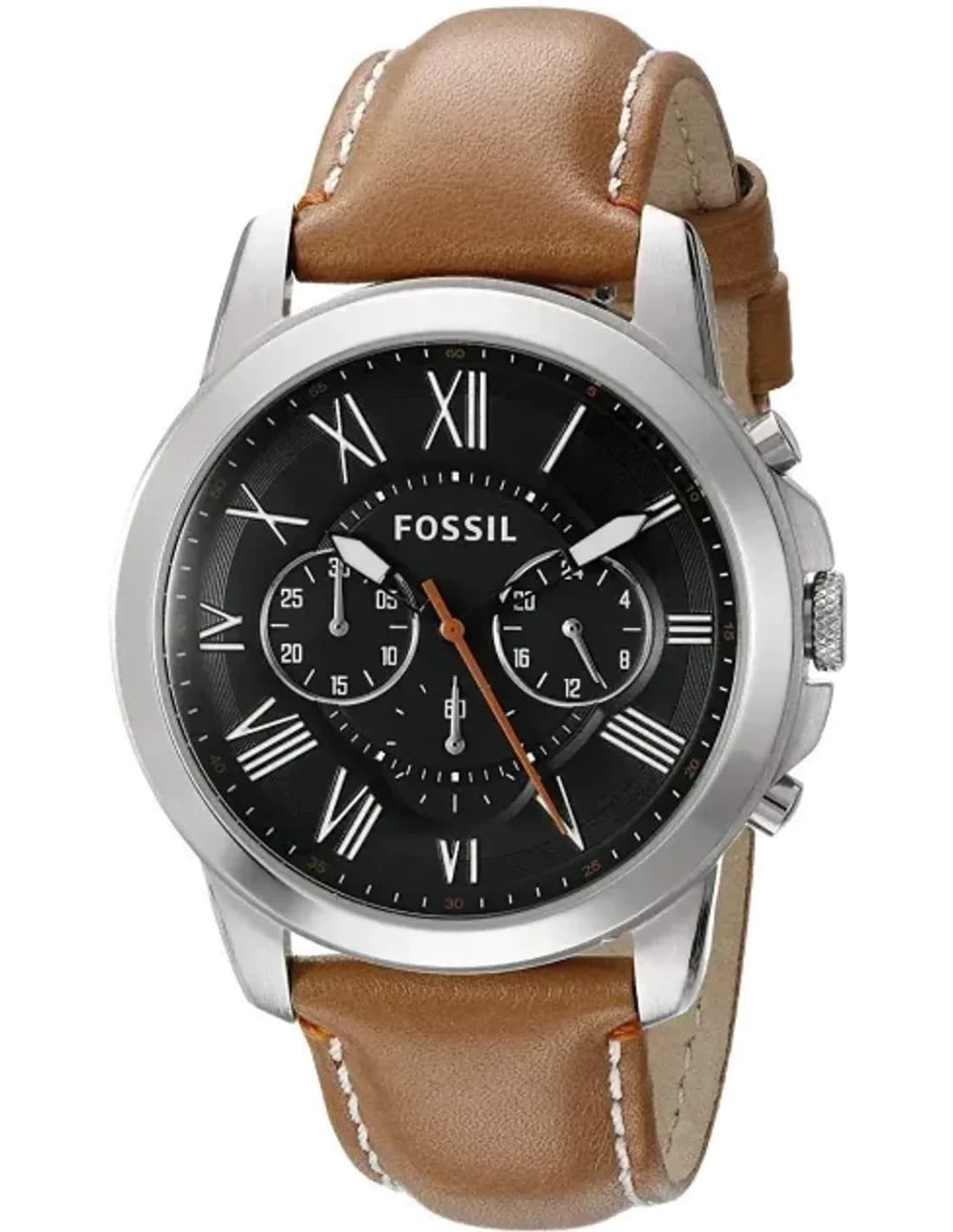 Montre Fossil FS4918 Cadran Vert et Bracelet Cuir Beige