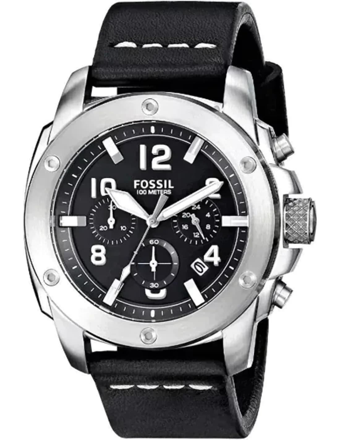 Montre Homme Fossil Modern Machine FS4928 Bracelet En Cuir Noir