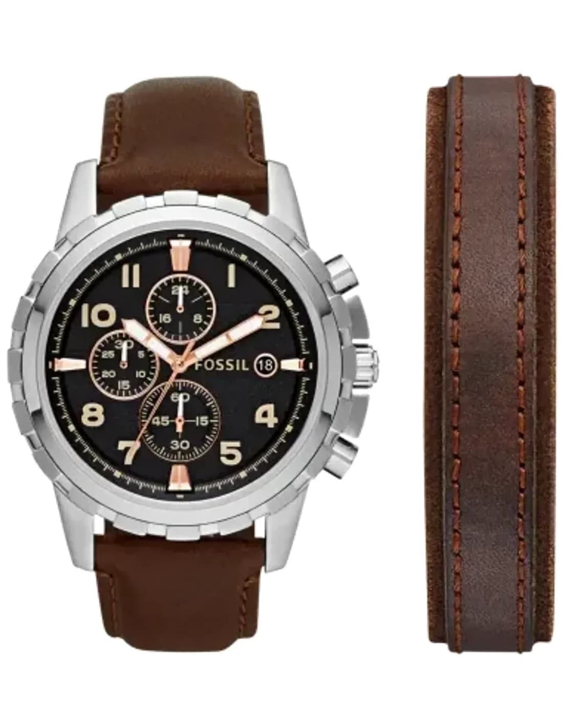 Montre Homme Fossil Dean FS5129SET Marron