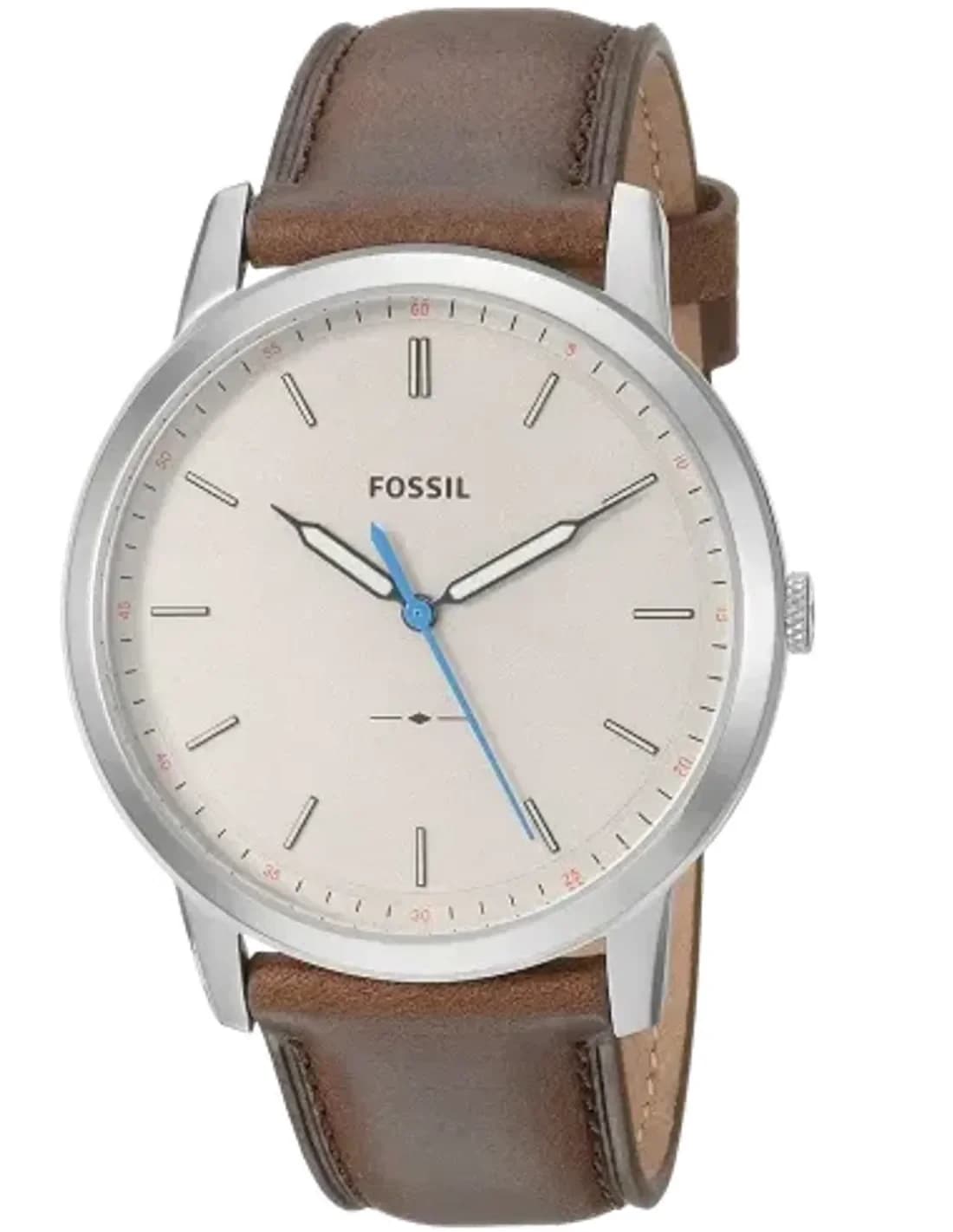 Montre Homme Fossil The Minimalist Slim FS5306 Bracelet Cuir Marron