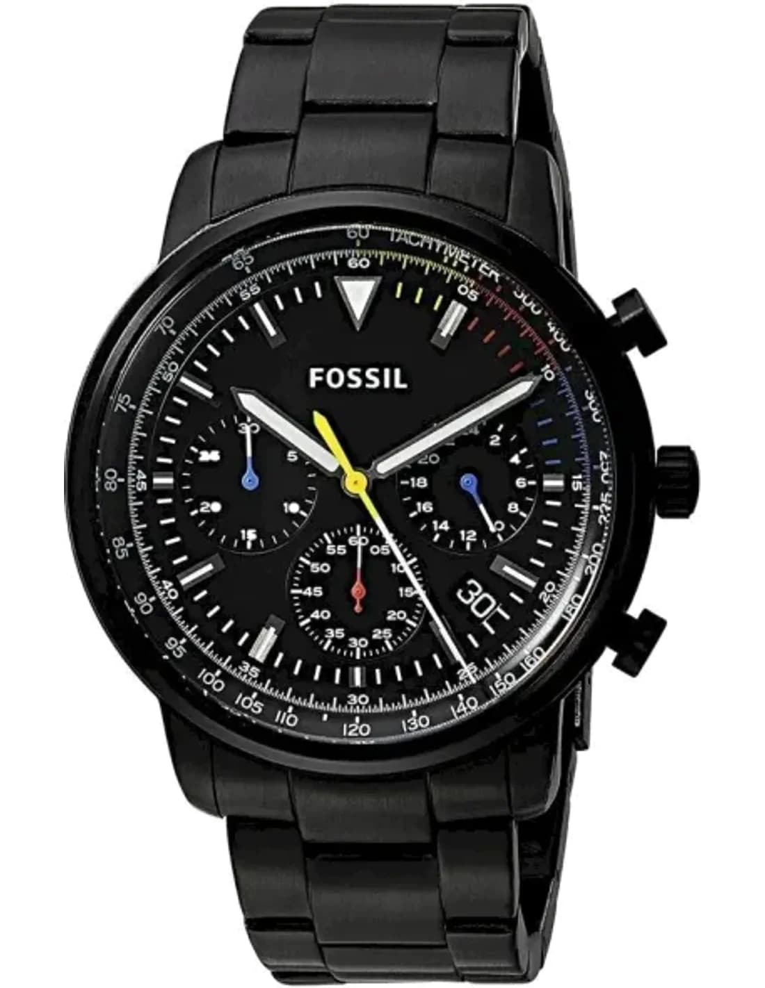 Montre homme Fossil Goodwin Chronograph FS5413 noir en acier inoxydable