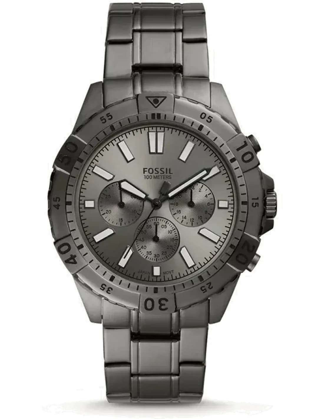 Montre Homme Fossil Garrett FS562 en acier inoxydable fumé