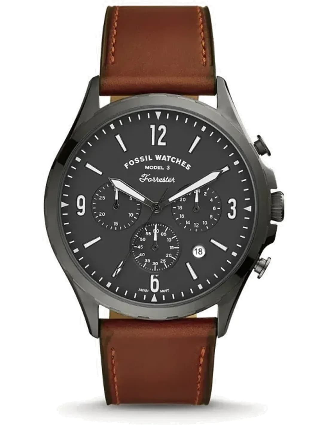 Montre Homme Fossil Forrester FS5815 avec bracelet en cuir marron
