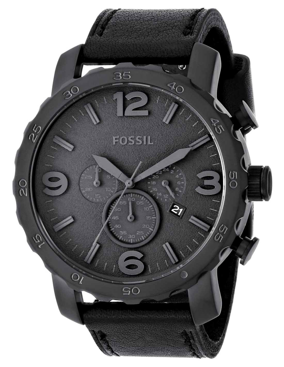 Montre Homme Fossil Nate JR1354 Chronomètre gun metal noir