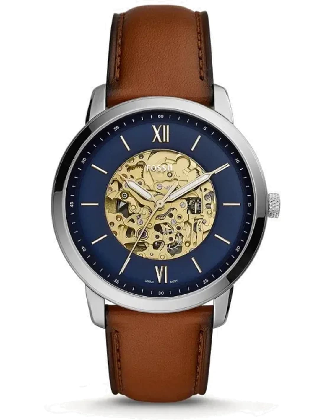 Montre homme Fossil Neutra Automatic ME3160 avec bracelet en cuir marron