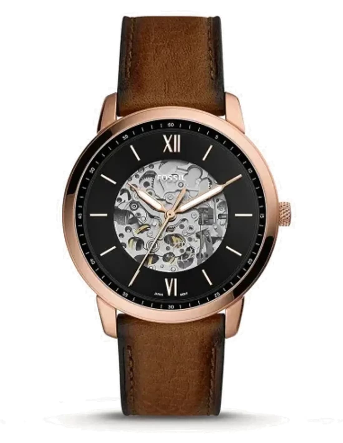 Montre homme Fossil Neutra Automatic ME3195 en cuir brun