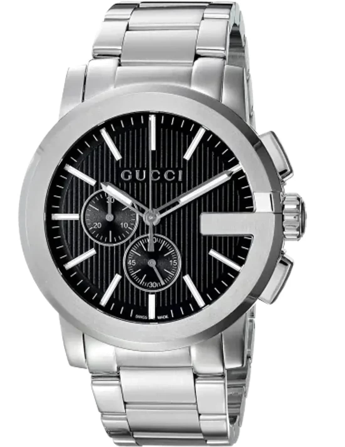 Montre Homme Gucci G-Chrono YA101204 Acier inoxydable cadran noir