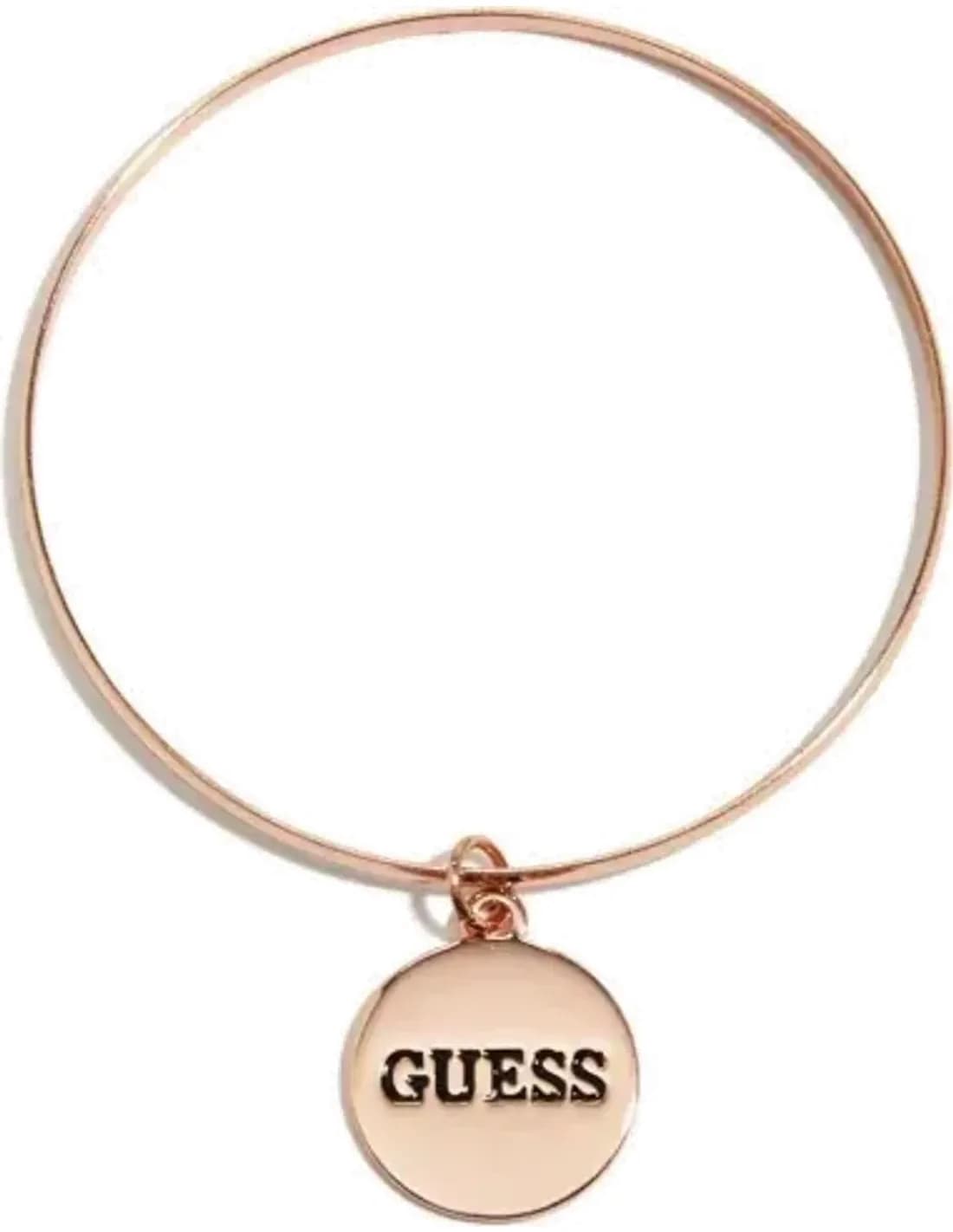 Guess B114995-GR Rose Gold Stainless Steel Logo Plate Bracelet