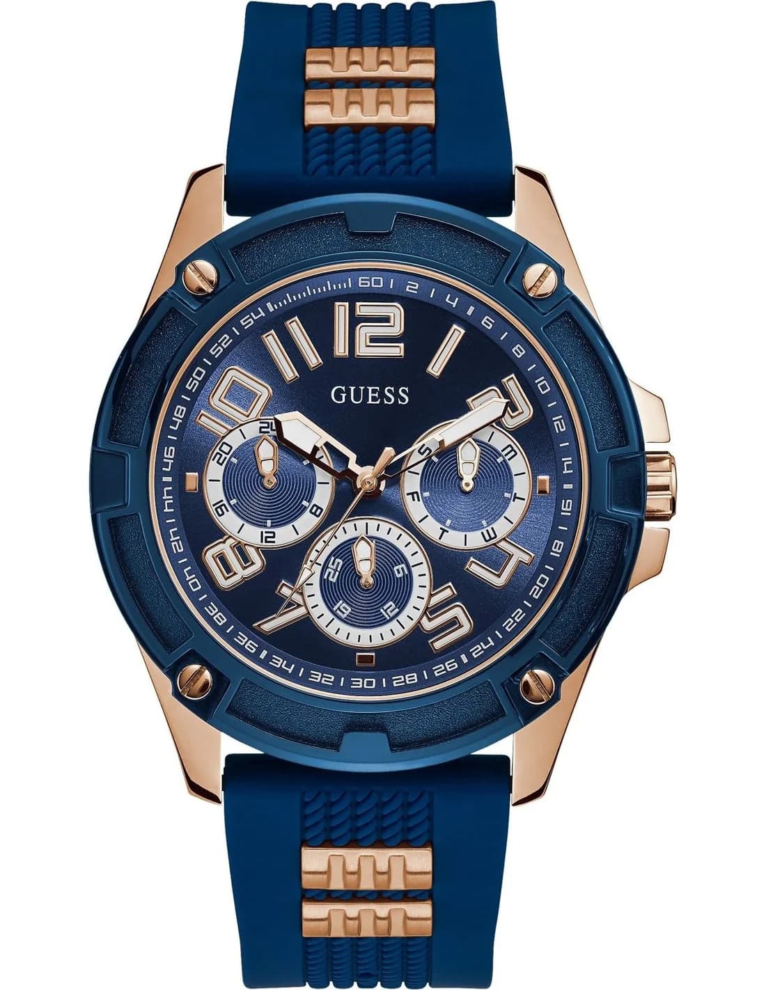 Montre Homme Guess Delta GW0051G3 cadran bleu bracelet silicone