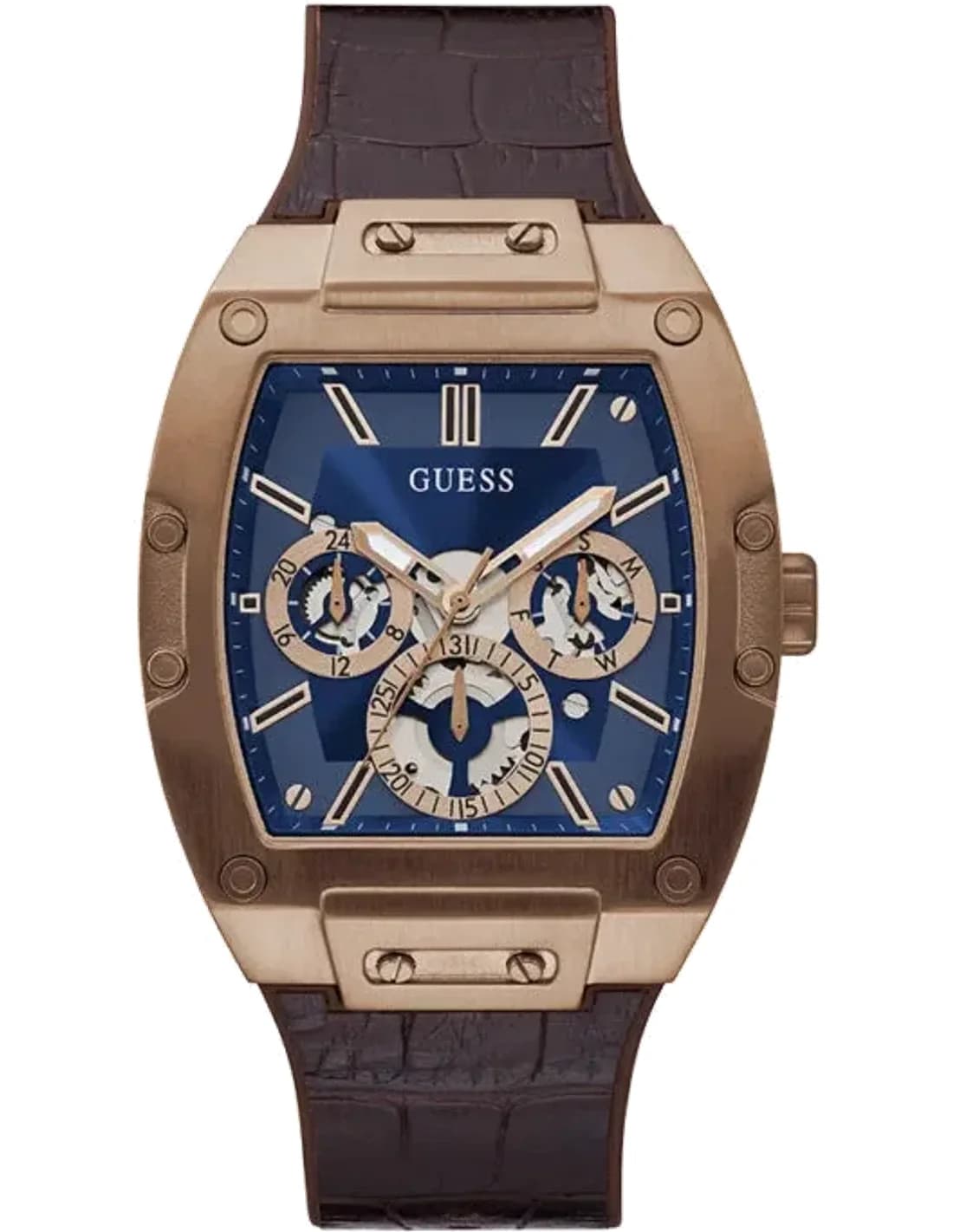 Montre Homme Guess Coffee 43mm Boîtier GW0202G2 Cadran Bleu Multifonction