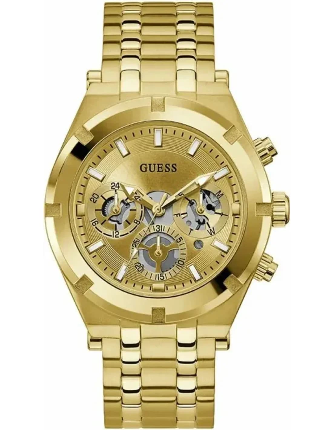 Montre Homme Guess GW0260G4 Continental Acier Doré Multifonctions
