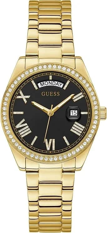 Montre Femme Guess Luna GW0307L2 cadran noir bracelet acier