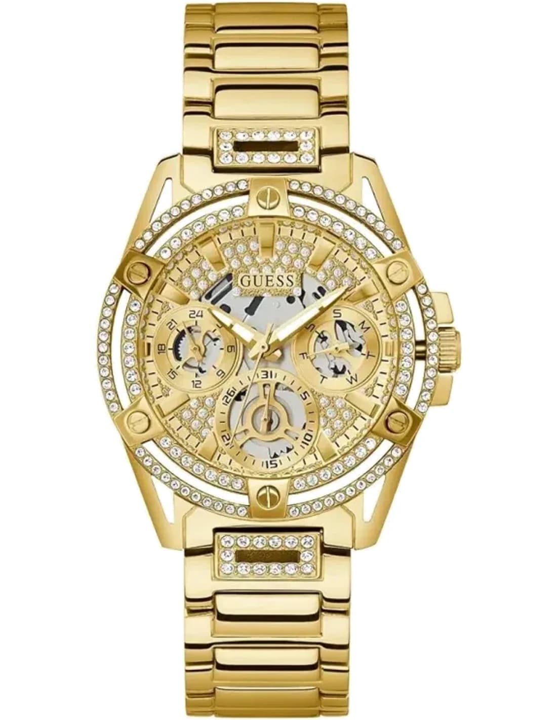 Montre Guess Queen GW0464L2 en acier doré cadran orné de cristaux
