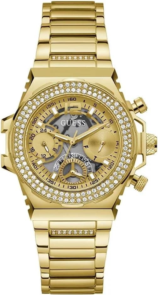 Montre Femme Guess Fusion GW0552L2 dorée bracelet maillons acier
