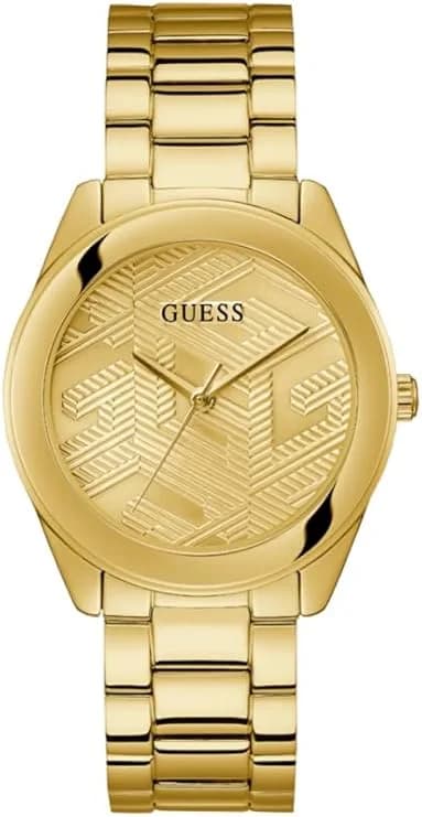 Montre Femme Guess Cubed GW0606L2 dorée bracelet maillons acier