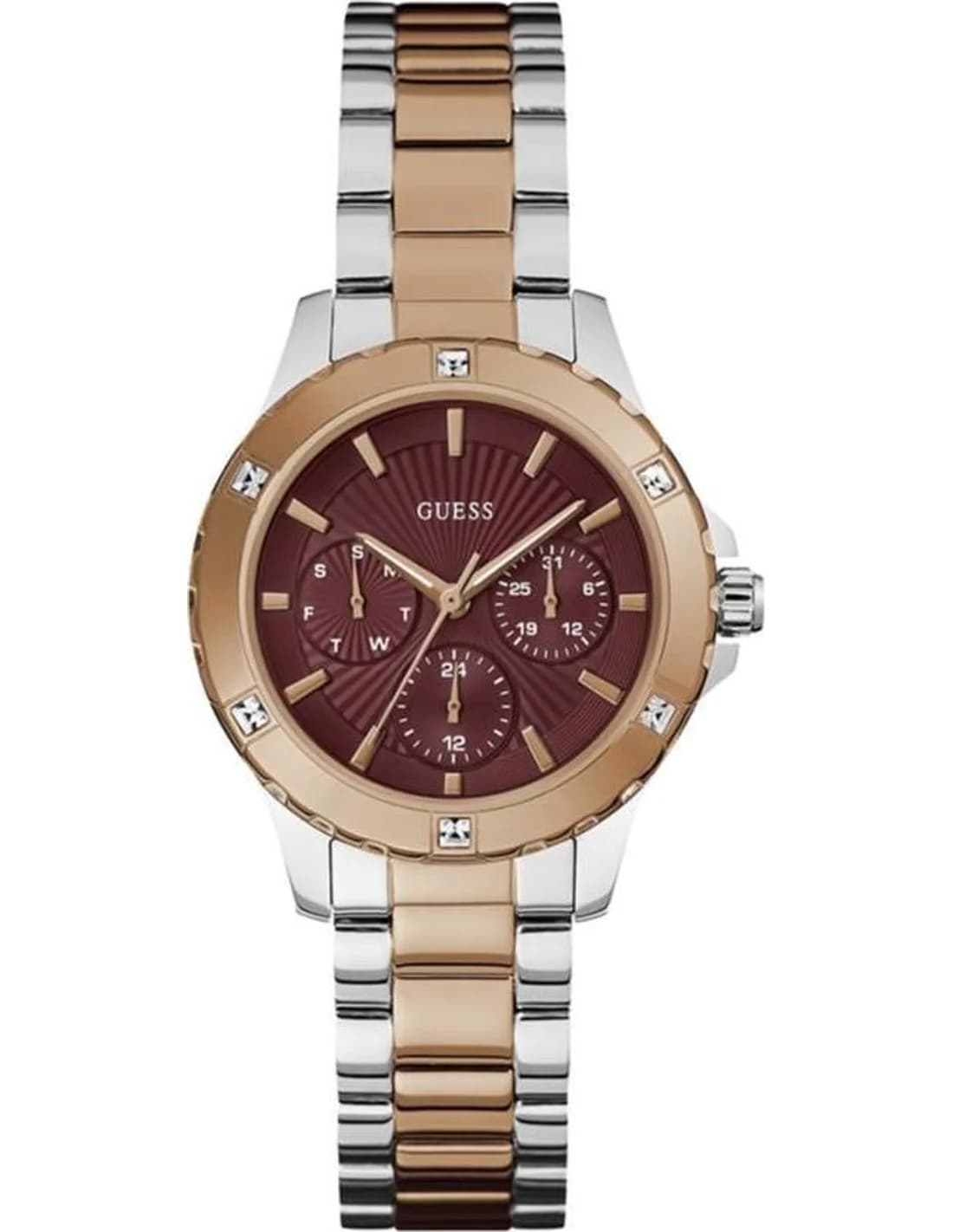Montre Femme Guess Mist GW0723L2 cadran bordeaux bracelet acier