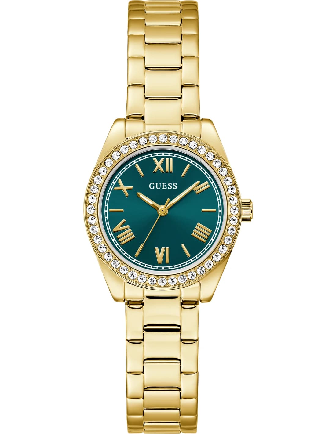 Montre Femme Guess Mini Luna GW0841L9 cadran vert bracelet acier