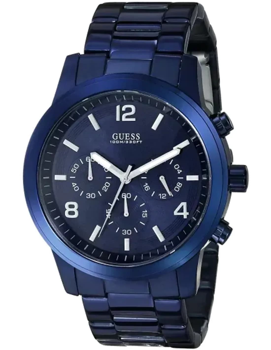 Montre Homme Guess Bold U0123G3 en acier bleu